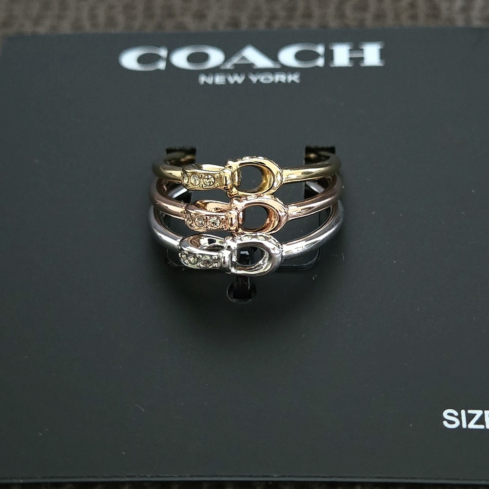 Coach Interlocking🔗 "C"s Ring💍 Trio3️⃣ - Picture 12 of 16